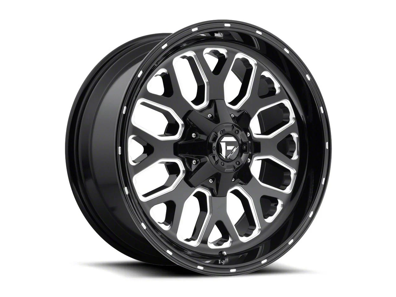 Fuel Wheels Titan Gloss Black Milled 6-Lug Wheel; 20x10; -18mm Offset (07-13 Silverado 1500)