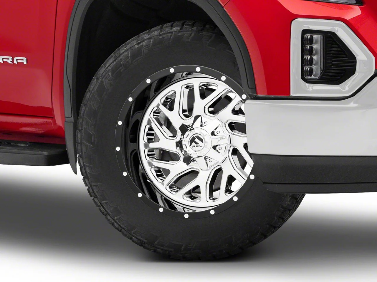 Fuel Wheels Triton Chrome with Gloss Black Lip 6-Lug Wheel; 20x10; -19mm Offset (19-26 Sierra 1500)