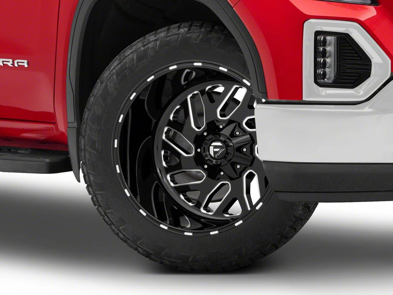 Fuel Wheels Triton Gloss Black Milled 6-Lug Wheel; 22x12; -43mm Offset (19-26 Sierra 1500)