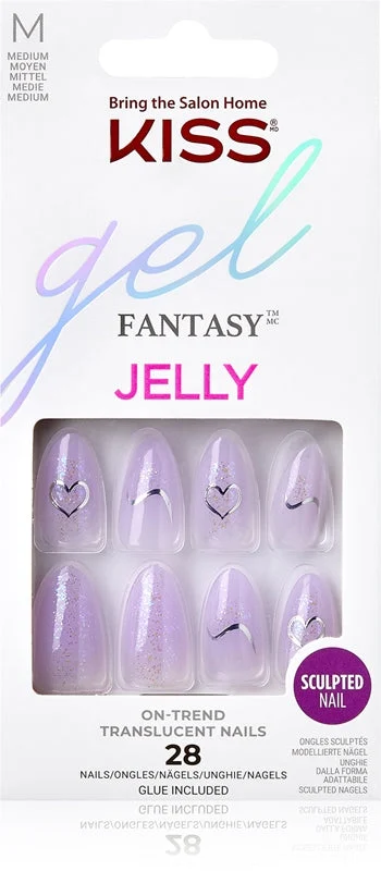 KISS Gel Fantasy Jelly Color Unghie finte One Day Jelly 28 pezzi