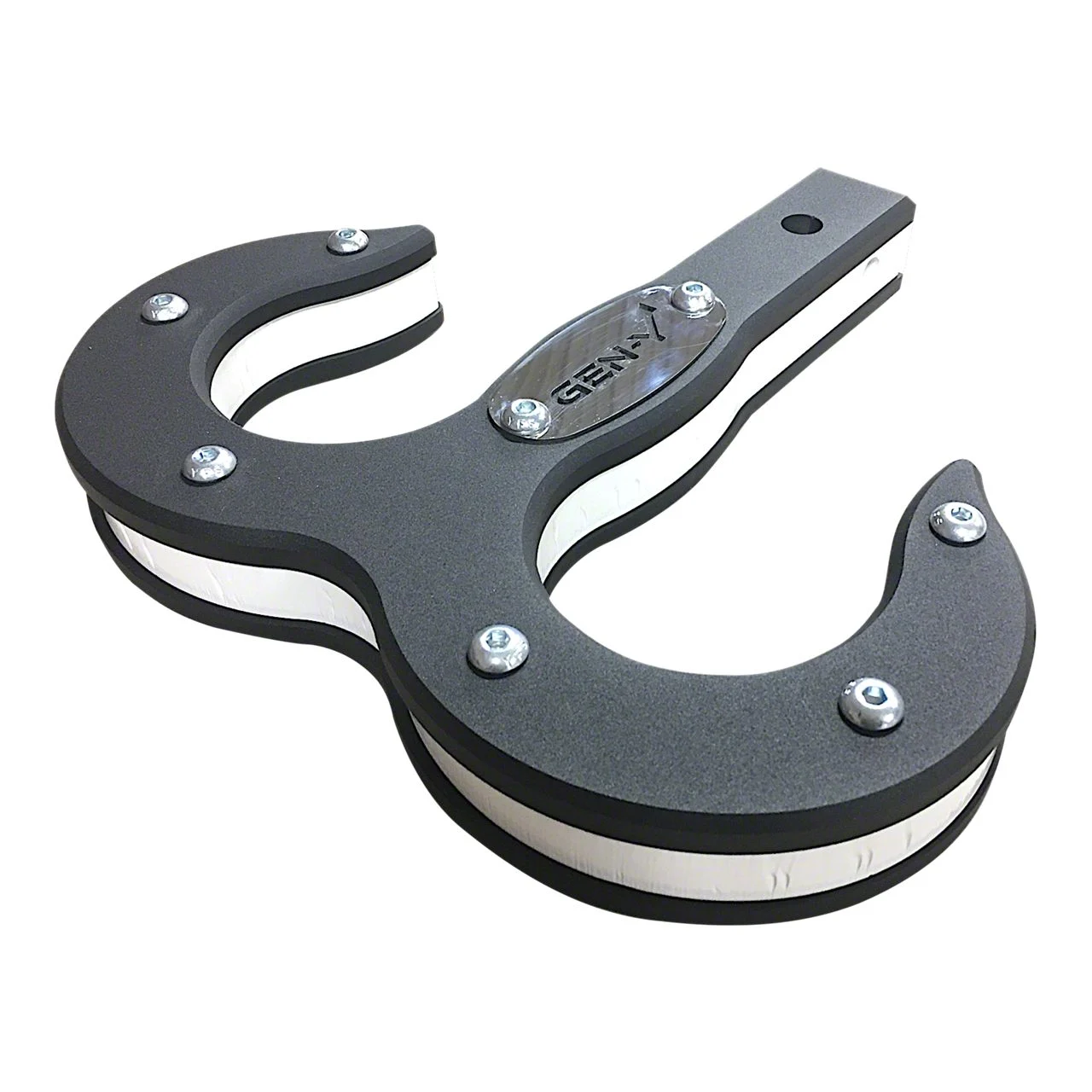 Gen-Y Hitch Tow Hook 2-Inch Receiver Hitch Step; Black/White (Universal; Some Adaptation May Be Required)