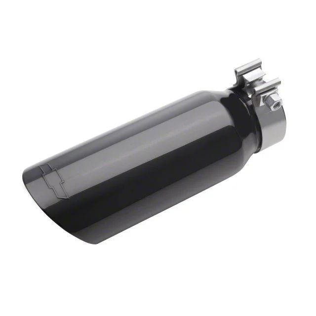 Exhaust Tip; 4-Inch; Black Chrome (14-18 6.2L Silverado 1500)