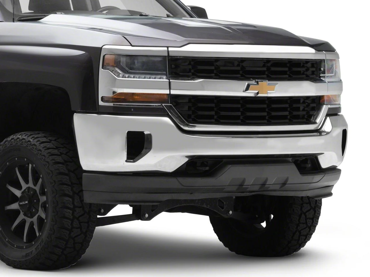 Front Bumper with Fog Light Openings; Unpainted (16-18 Silverado 1500)