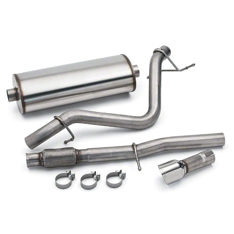 Single Exhaust System with Polished Tip; Side Exit (14-18 6.2L Silverado 1500)