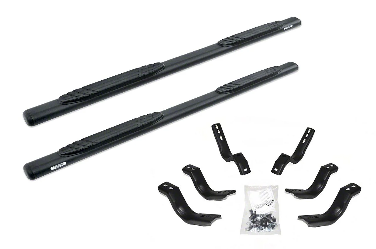 Go Rhino 4-Inch 1000 Series Side Step Bars; Textured Black (11-16 F-350 Super Duty SuperCrew)