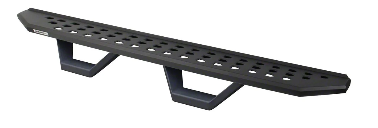 Go Rhino RB20 Running Boards with Drop Steps; Textured Black (17-26 F-350 Super Duty SuperCrew)
