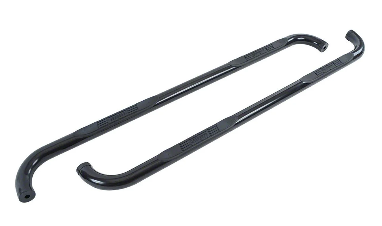 Go Rhino 3-Inch 4000 Series Cab Length Side Step Bars; Black (14-18 Sierra 1500 Double Cab)