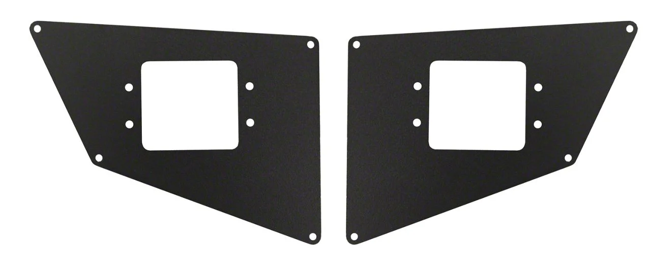 Go Rhino BR20 Rear Bumper Light Plates; Textured Black (14-18 Sierra 1500)