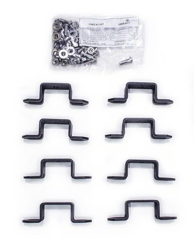 Go Rhino Sport Bar 2.0 Roll Bar 3-Inch Cube Light Mounting Brackets; Textured Black (14-18 Sierra 1500)