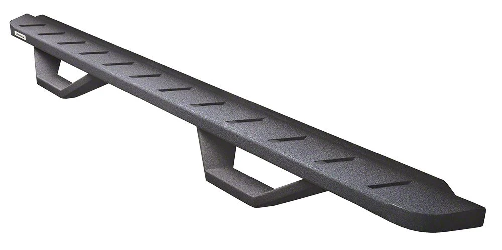 Go Rhino RB10 Running Boards with Drop Steps; Protective Bedliner Coating (20-26 Sierra 3500 HD Crew Cab)