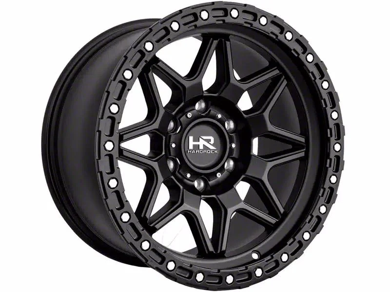 Hardrock Offroad H105 Matte Black 6-Lug Wheel; 17x9; 1mm Offset (15-20 Yukon)
