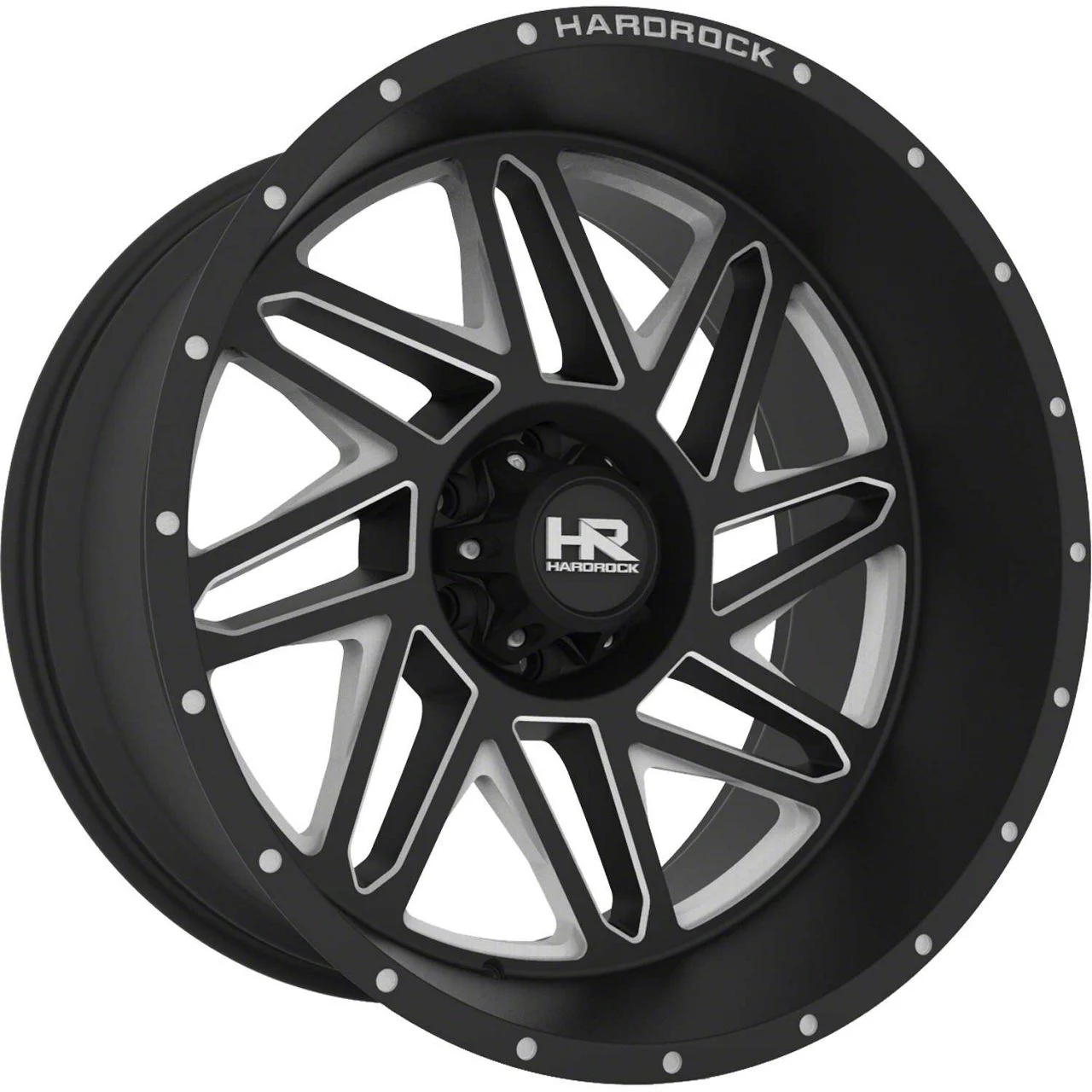 Hardrock Offroad Bones Xposed Gloss Black Milled 6-Lug Wheel; 20x10; -19mm Offset (19-26 RAM 1500)