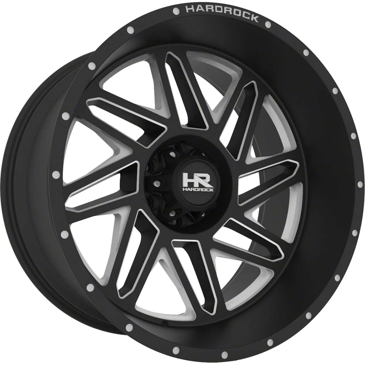 Hardrock Offroad Bones Xposed Gloss Black Milled 6-Lug Wheel; 20x12; -44mm Offset (19-26 RAM 1500)