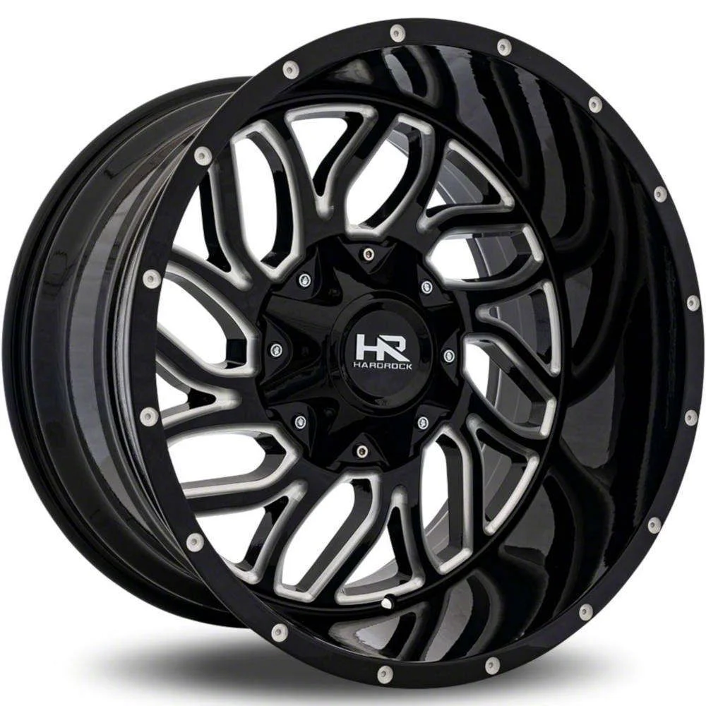 Hardrock Offroad Destroyer Gloss Black Milled 6-Lug Wheel; 20x9; 0mm Offset (19-26 RAM 1500)