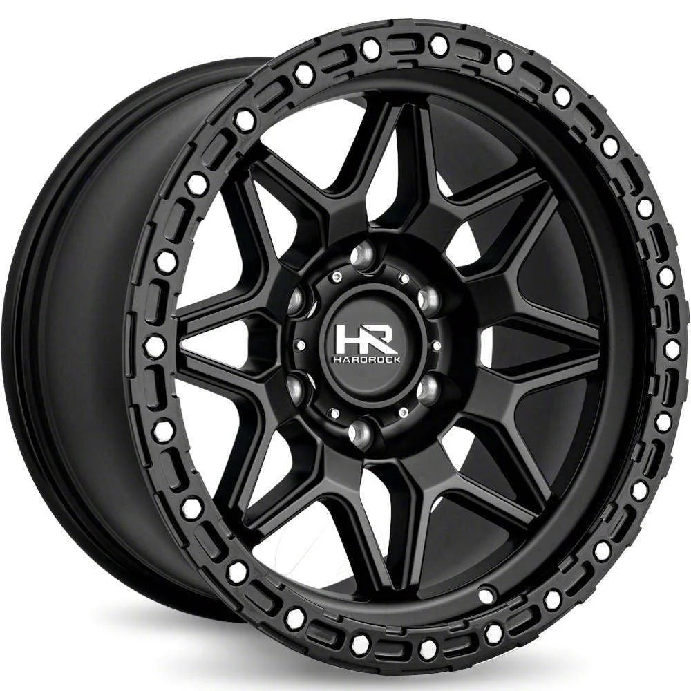 Hardrock Offroad H105 Matte Black 6-Lug Wheel; 17x9; -12mm Offset (19-23 Ranger)