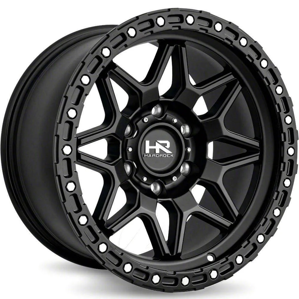 Hardrock Offroad H105 Matte Black 6-Lug Wheel; 17x9; 1mm Offset (19-23 Ranger)