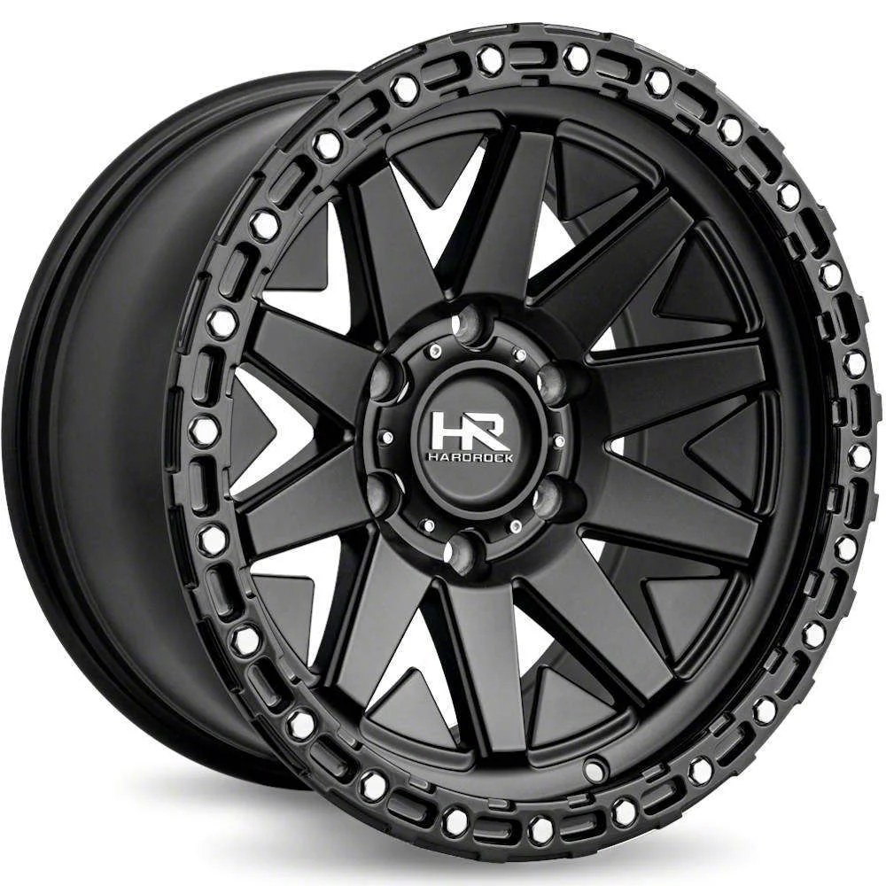 Hardrock Offroad H106 Matte Black 6-Lug Wheel; 17x9; 1mm Offset (19-23 Ranger)
