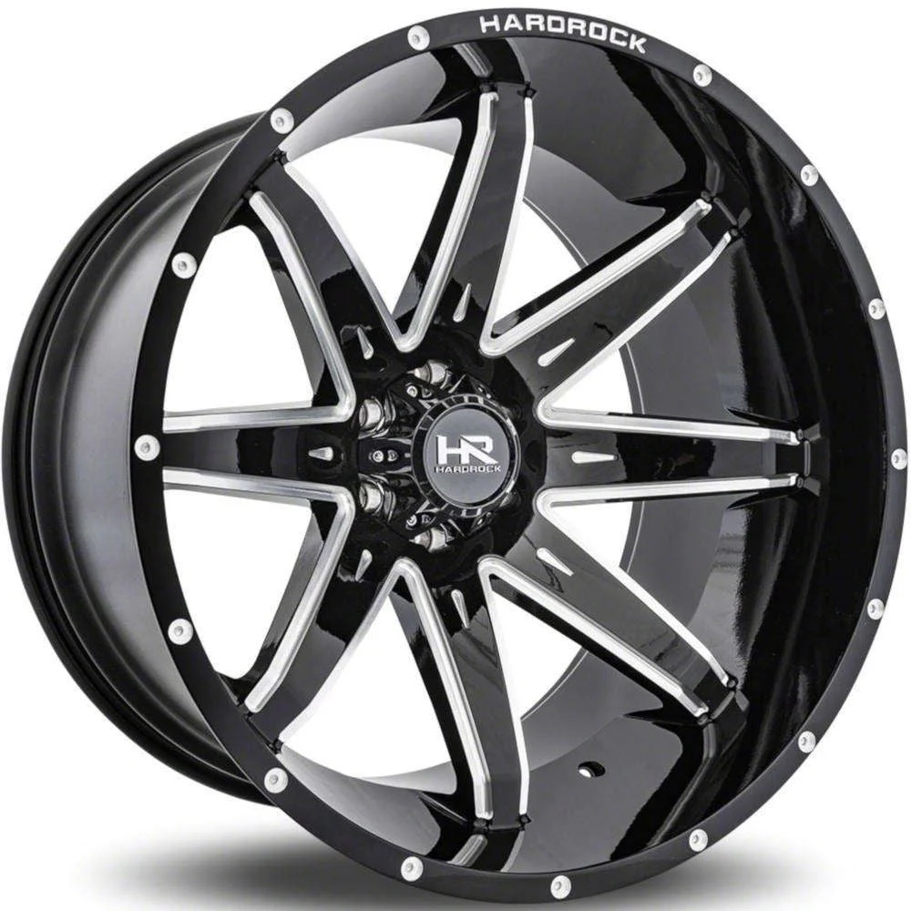Hardrock Offroad PainKiller Xposed Gloss Black Milled 6-Lug Wheel; 20x12; -44mm Offset (19-26 RAM 1500)