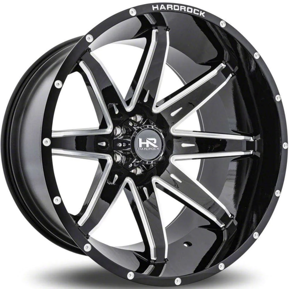 Hardrock Offroad PainKiller Xposed Gloss Black Milled 6-Lug Wheel; 20x9; 0mm Offset (19-23 Ranger)
