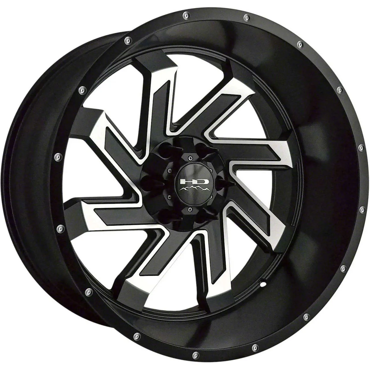 HD Off-Road Wheels SAW Satin Black Machined 6-Lug Wheel; 22x12; -44mm Offset (04-08 F-150)