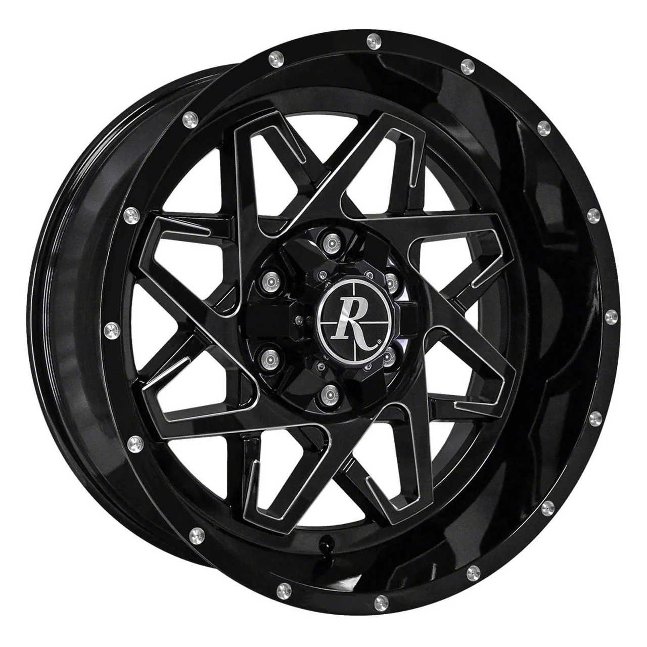 HD Off-Road Wheels Caliber Gloss Black Milled 6-Lug Wheel; 20x10; -40mm Offset (19-26 RAM 1500)