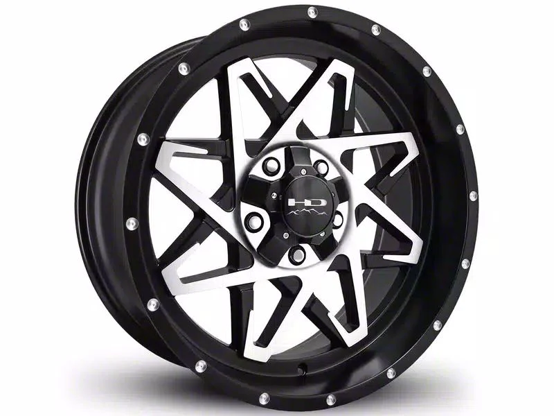 HD Off-Road Wheels Caliber Satin Black Machined 6-Lug Wheel; 20x10; -25mm Offset (19-23 Ranger)