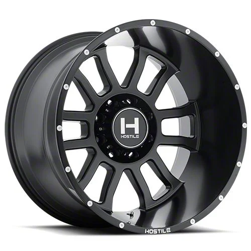 Hostile Gauntlet Asphalt 8-Lug Wheel; 22x14; -76mm Offset (11-14 Silverado 2500 HD)