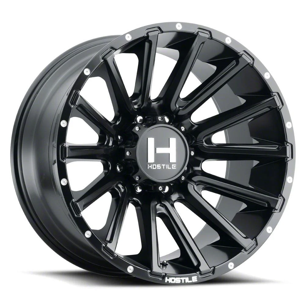Hostile Typhoon Asphalt 8-Lug Wheel; 22x12; -44mm Offset (11-14 Silverado 2500 HD)