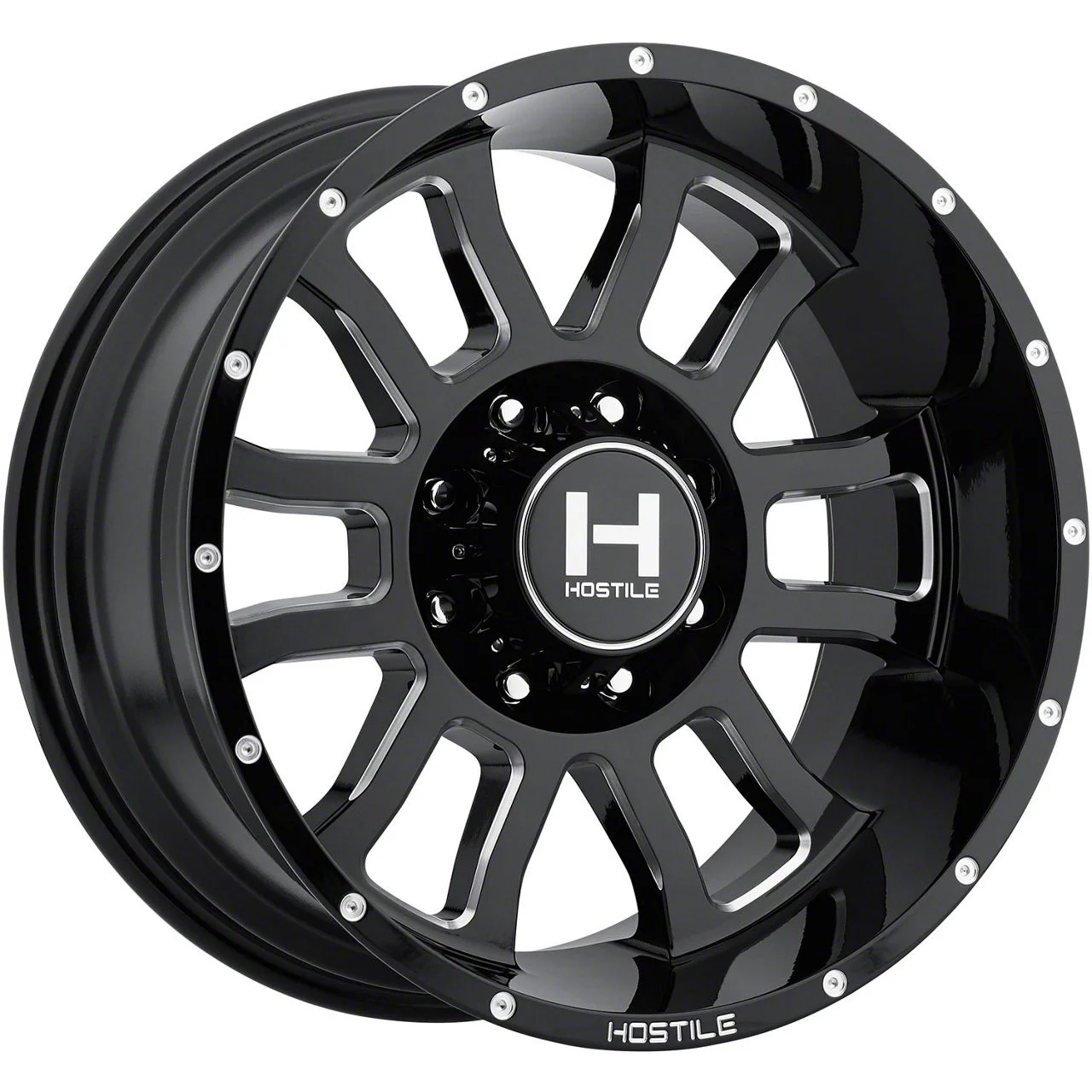 Hostile Gauntlet Blade Cut 8-Lug Wheel; 20x10; -19mm Offset (11-16 F-250 Super Duty)