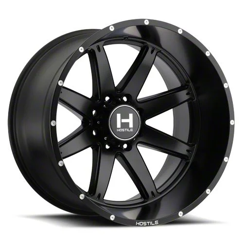 Hostile Alpha Asphalt 8-Lug Wheel; 20x12; -44mm Offset (15-19 Silverado 2500 HD)