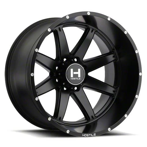 Hostile Alpha Asphalt 8-Lug Wheel; 22x12; -44mm Offset (15-19 Silverado 2500 HD)