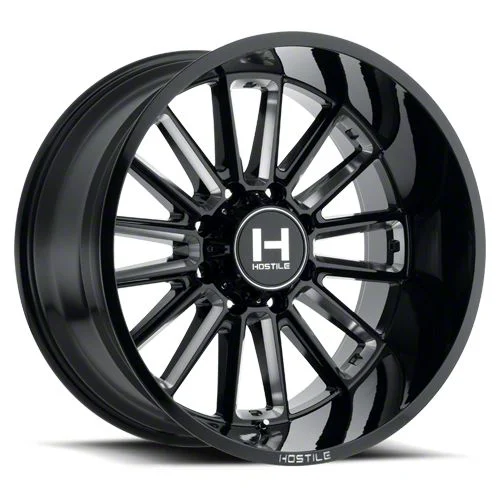 Hostile Predator Blade Cut 8-Lug Wheel; 20x12; -44mm Offset (15-19 Silverado 2500 HD)