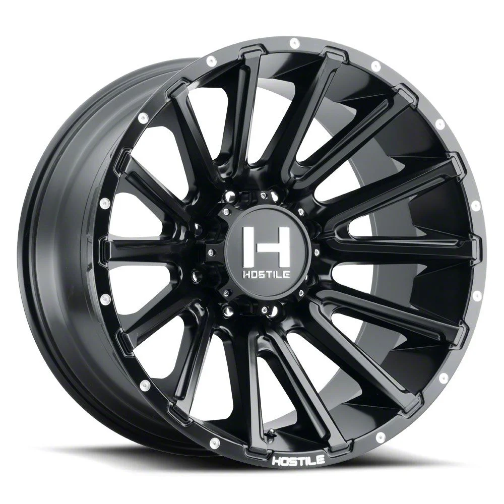 Hostile Typhoon Asphalt 8-Lug Wheel; 20x12; -44mm Offset (15-19 Silverado 2500 HD)