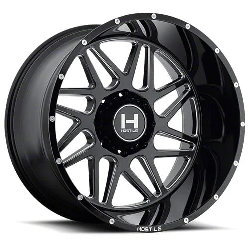 Hostile Sprocket Blade Cut 8-Lug Wheel; 22x12; -44mm Offset (20-26 Silverado 2500 HD)