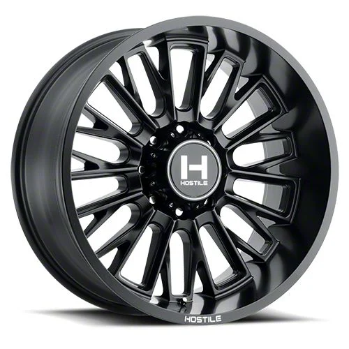Hostile Fury Asphalt 8-Lug Wheel; 22x14; -76mm Offset (20-26 Silverado 3500 HD SRW)