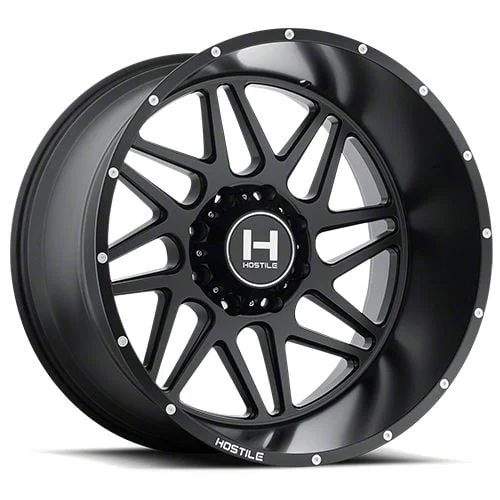 Hostile Sprocket Asphalt 8-Lug Wheel; 22x10; -25mm Offset (17-22 F-250 Super Duty)