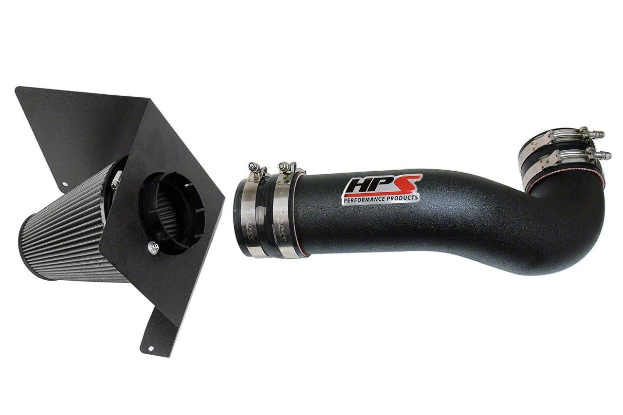 Shortram Cold Air Intake; Wrinkle Black (07-08 4.8L Sierra 1500)