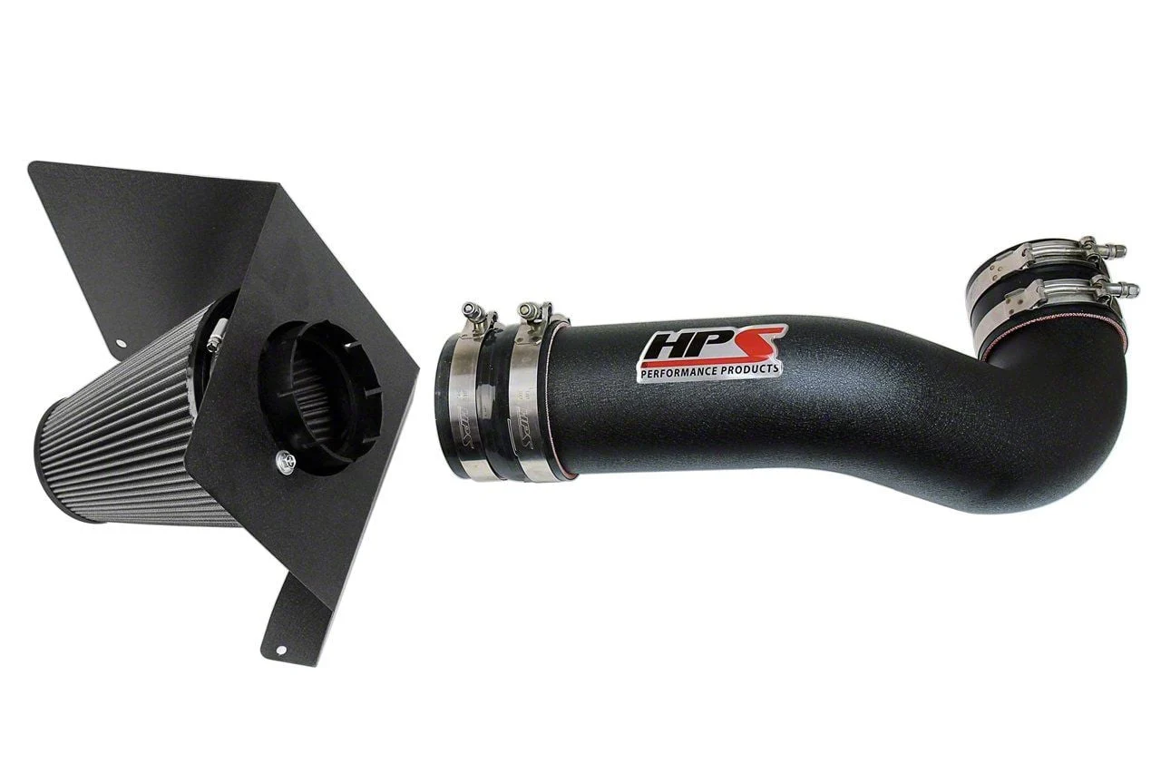 Shortram Cold Air Intake; Wrinkle Black (07-08 6.0L Sierra 1500)