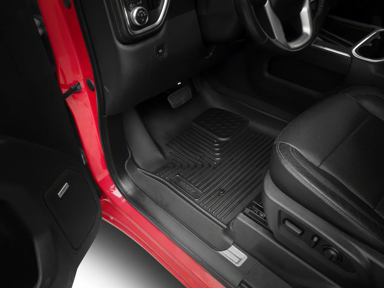 Husky Liners WeatherBeater Front and Second Seat Floor Liners; Black (19-26 Sierra 1500 Crew Cab w/ Rear Underseat Storage)