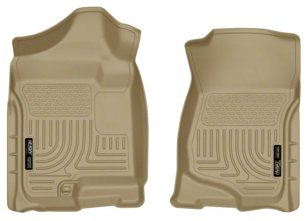 Husky Liners WeatherBeater Front Floor Liners; Tan (07-14 Sierra 2500 HD Extended Cab, Crew Cab)