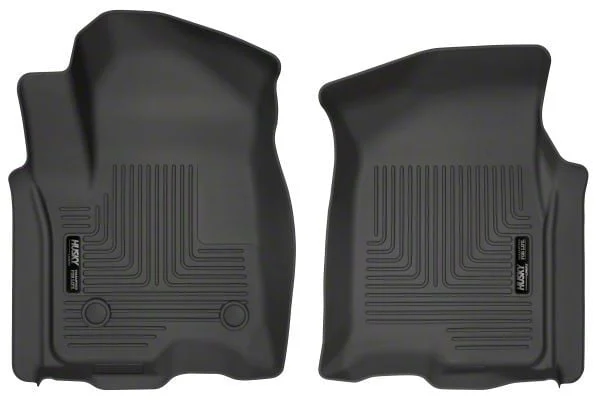 Husky Liners WeatherBeater Second Seat Floor Liner; Black (20-26 Sierra 2500 HD Crew Cab w/ Rear Underseat Storage)
