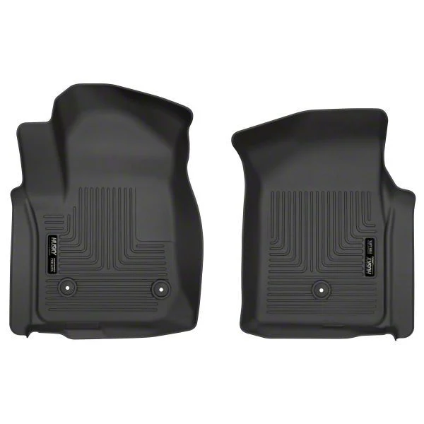 Husky Liners WeatherBeater Front Floor Liners; Black (19-26 Silverado 1500 Regular Cab)