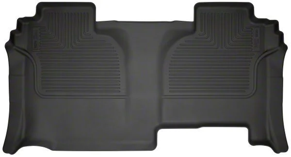 Husky Liners WeatherBeater Second Seat Floor Liner; Black (19-26 Silverado 1500 Double Cab)