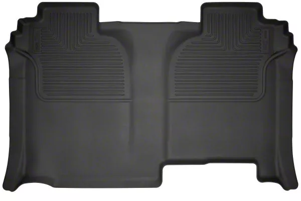 Husky Liners WeatherBeater Second Seat Floor Liner; Full Coverage; Black (19-26 Silverado 1500 Crew Cab w/o Rear Underseat Storage)
