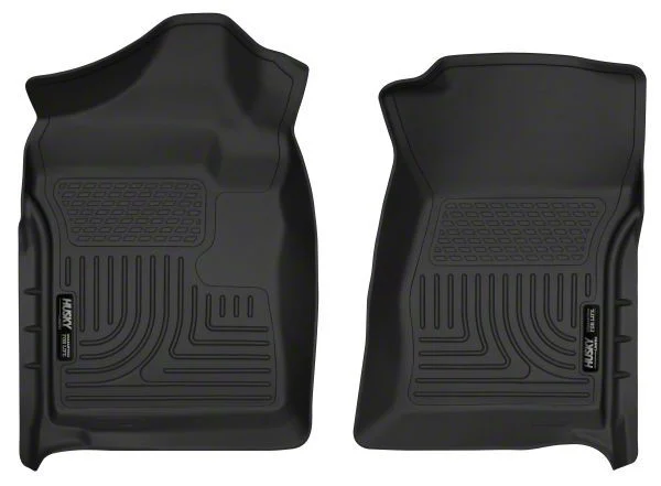 Husky Liners WeatherBeater Front Floor Liners; Black (07-14 Silverado 3500 HD Regular Cab)
