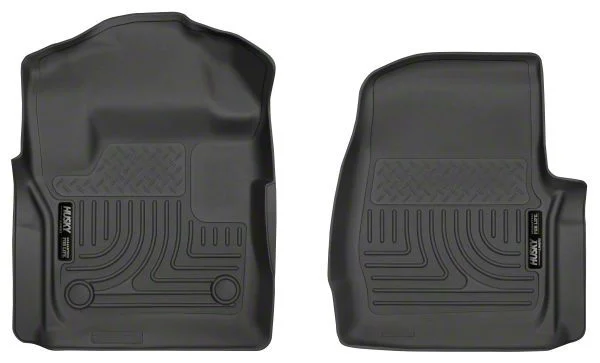 Husky Liners WeatherBeater Front Floor Liners; Black (17-26 F-250 Super Duty Regular Cab)