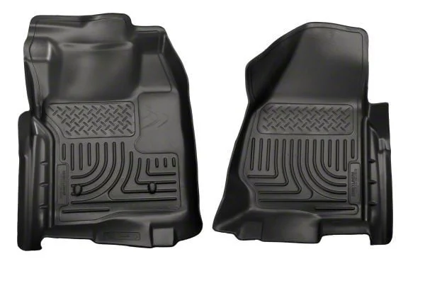 Husky Liners WeatherBeater Front Floor Liners; Black (11-12 F-250 Super Duty Regular Cab w/o Floor Shifter)