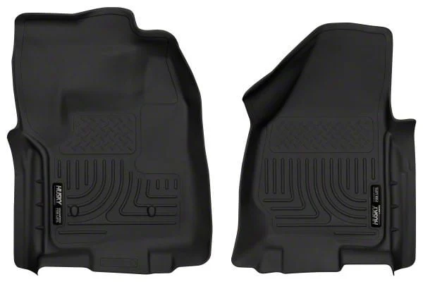 Husky Liners WeatherBeater Front Floor Liners; Black (12-16 F-250 Super Duty Regular Cab w/o Floor Shifter)