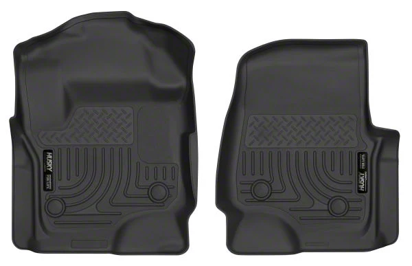 Husky Liners X-Act Contour Front Floor Liners; Black (17-26 F-250 Super Duty SuperCab, SuperCrew w/ Vinyl Floors)