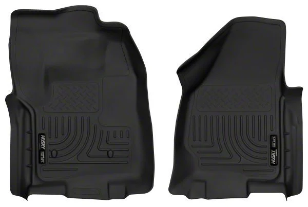 Husky Liners X-Act Contour Front Floor Liners; Black (12-16 F-250 Super Duty Regular Cab w/o Floor Shifter)